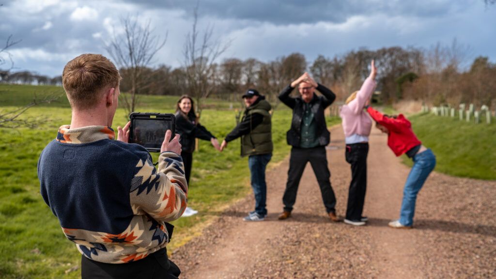 Summer team building outdoors